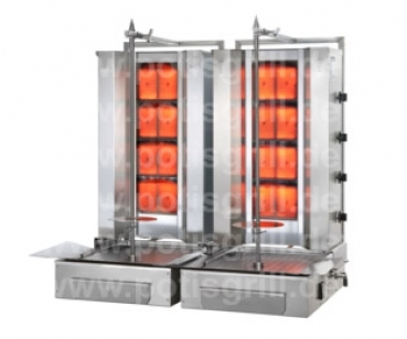 POTIS Z F GD4 Zwillingsgrill Dönergrill Gyrosgrill Döner Ocagi Energiesparend